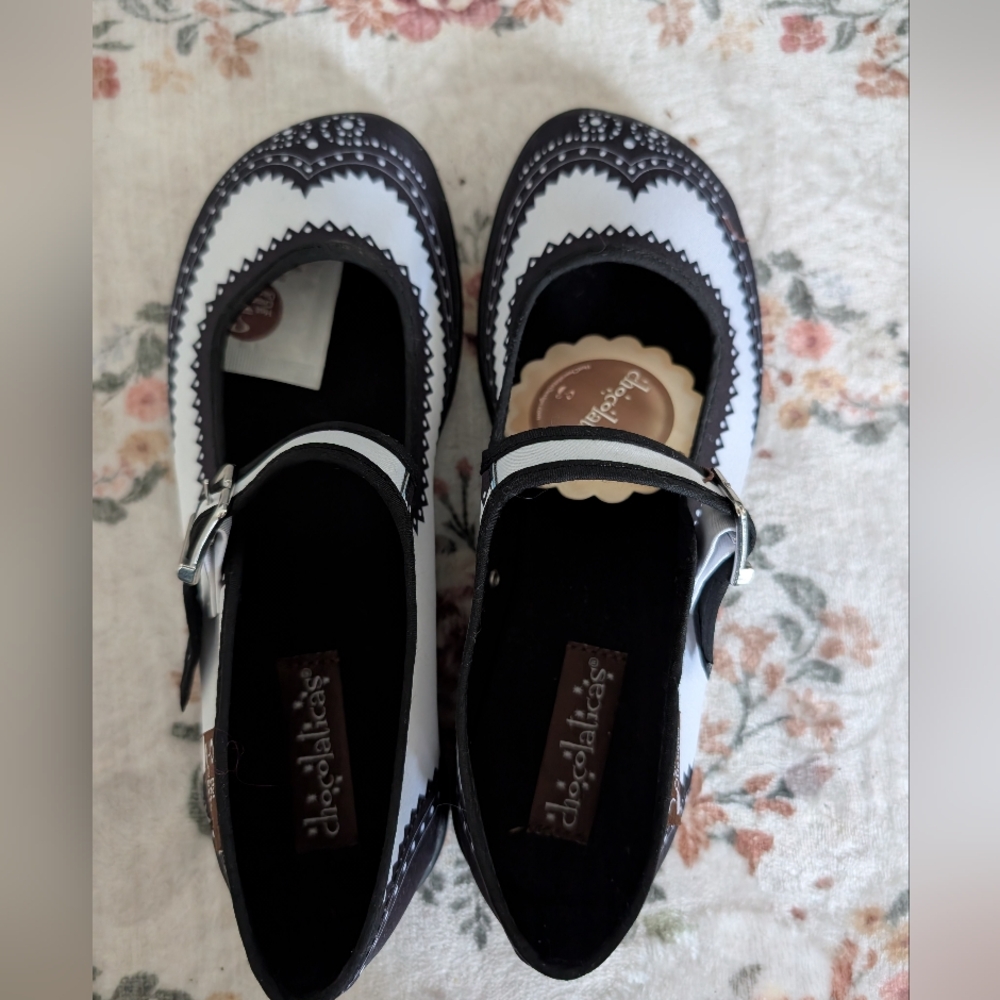 Black and White Mary Jane Shoes